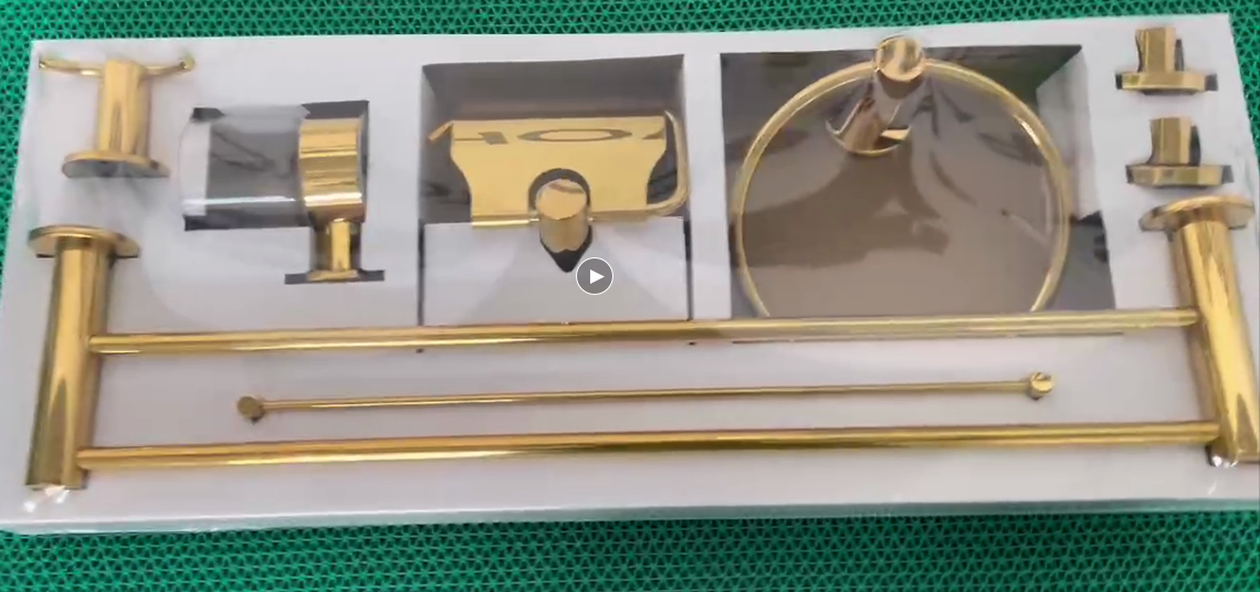 G083088 Luxury Gold Bathroom Set 5pcs