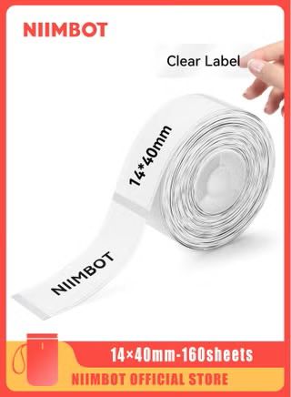 D11/D110/D101 Clear Waterproof Thermal Label Tape 14×40mm