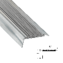 Aluminium Step Tread with Rubber – Grey