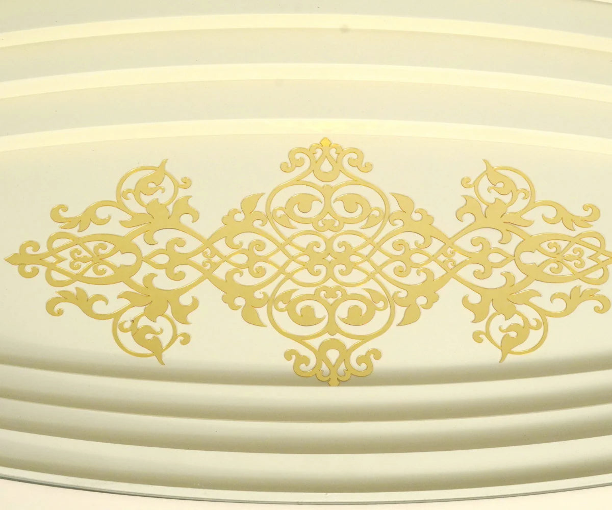 Center Table + Side Table Teapoy Combo - Gold Design