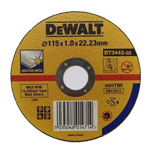 DeWalt 115 mm x 1 mm Stainless Steel Cutting Disc