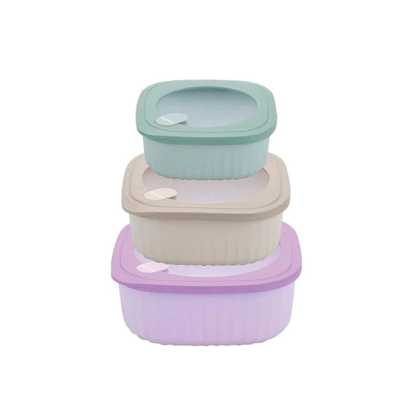 Pedrini 3 Pieces Food Container With Lids Set