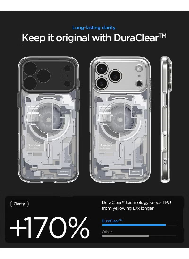 Ultra Hybrid MagFit iPhone 17 PRO Case Cover with MagSafe (2025) - Zero One White