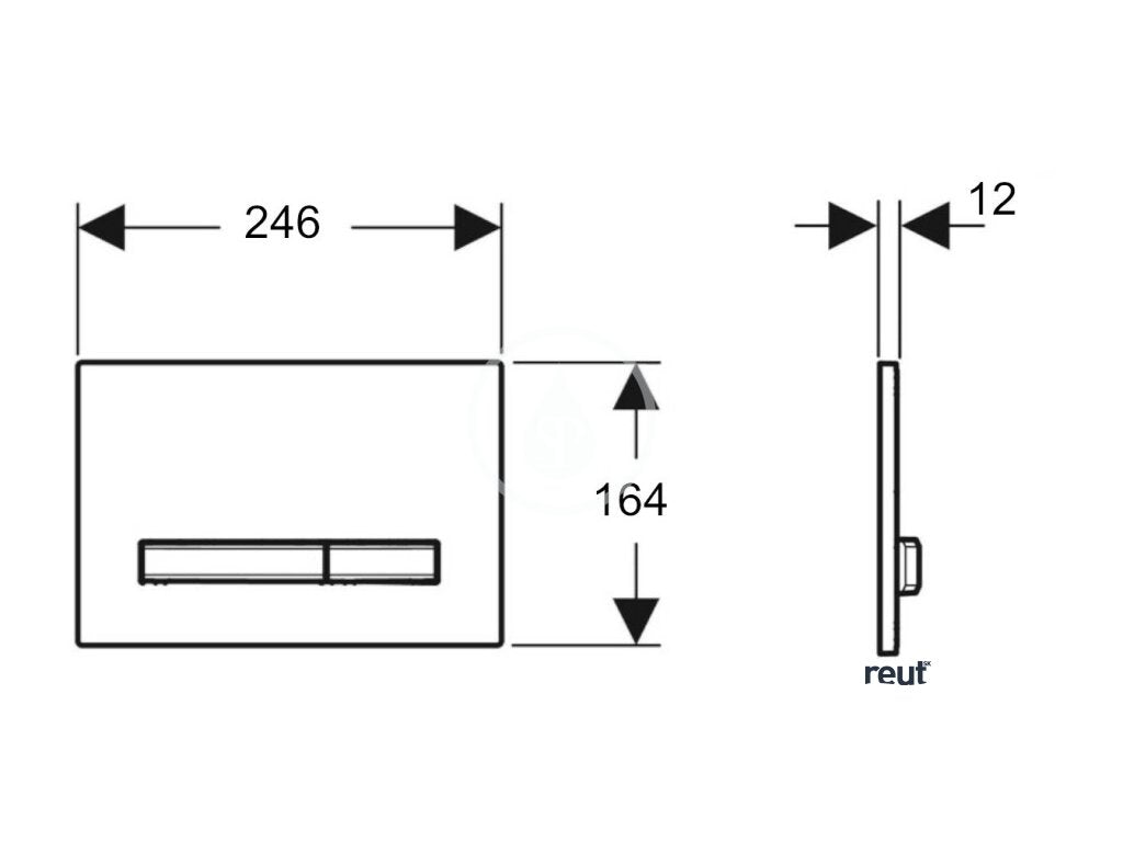 Sigma50 Brass Brushed Actuator Plate