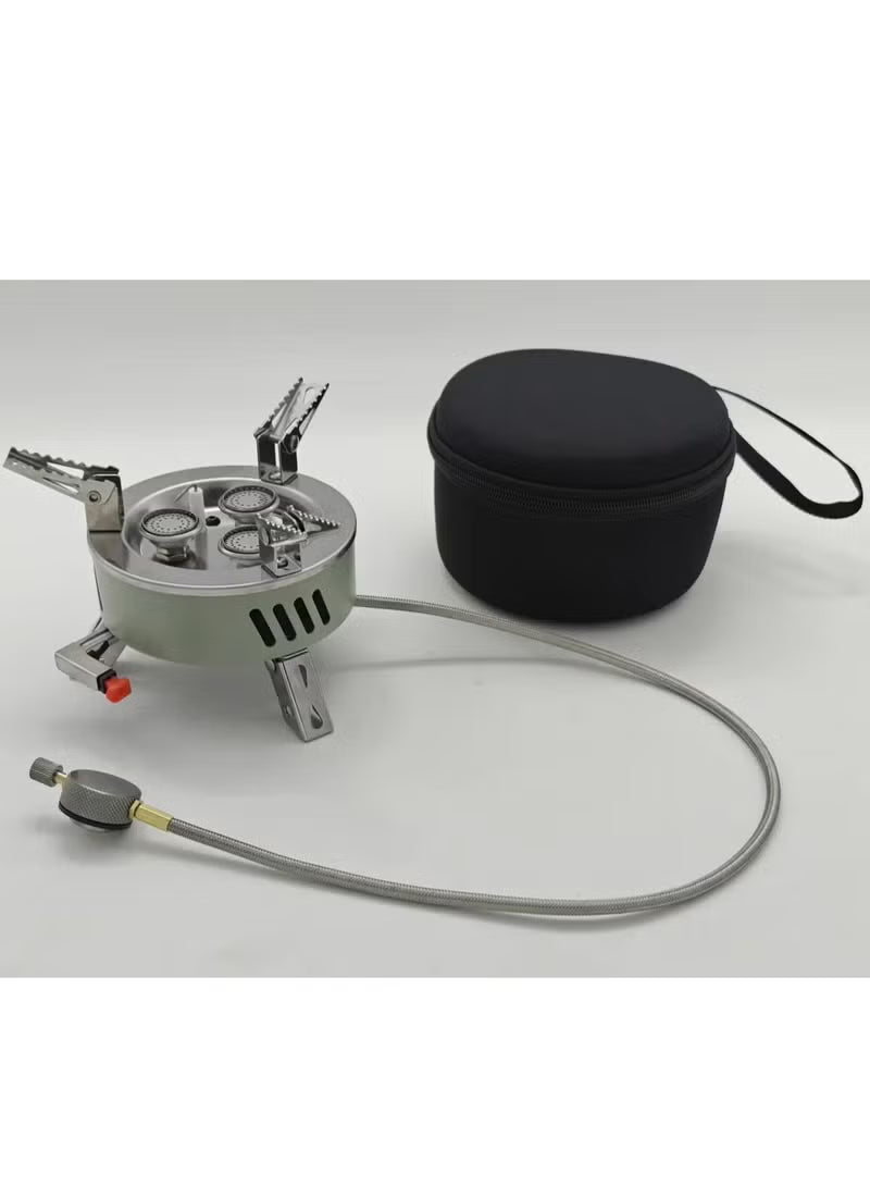 Toby’s Gas Stove-06 – 6800W Folding 3-Burner Camping Gas Stove with Piezo Ignition