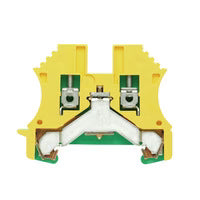 Weidmuller WPE 2.5 PE terminal, Screw connection, 2.5 mm², 300 A (2.5 mm²), Green/yellow