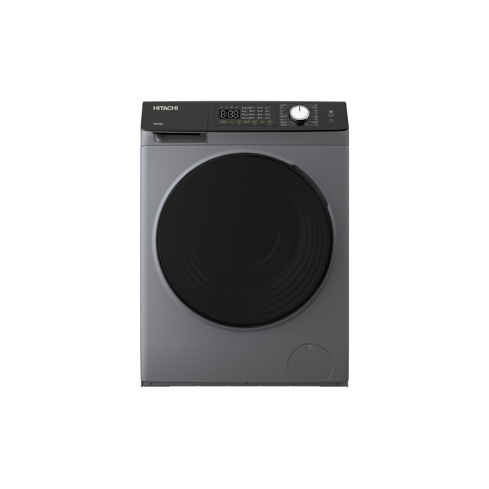 Hitachi Front Loading Washing Machine 8Kg – Dark Gray