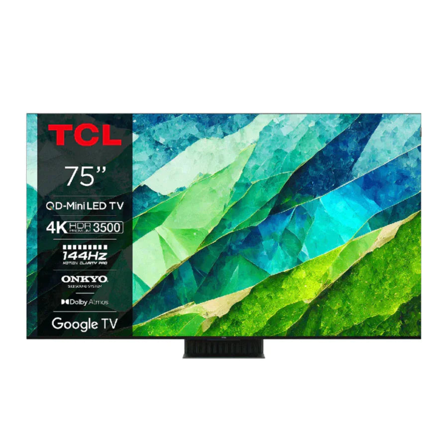 TCL | 75" Premium QD-Mini Led Pro Google TV 2000+ Ldz 3500 Nits Onkyo Speakers