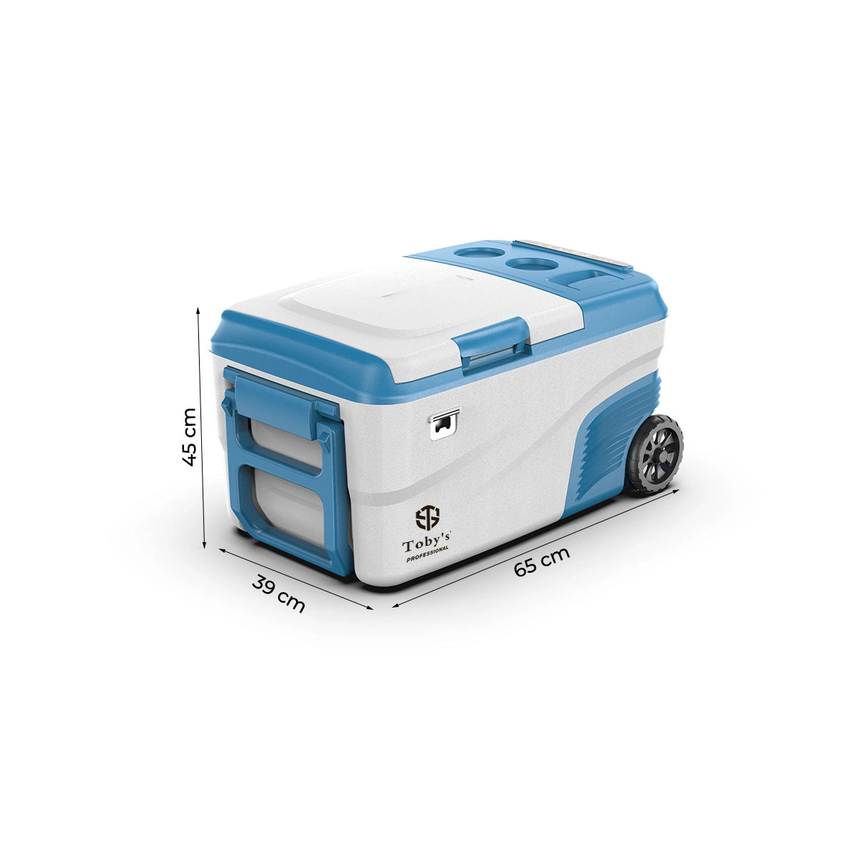TOBY’S TR-32 Rechargeable 32L Portable Car Refrigerator & Freezer with 60W Compressor, APP Control, Dual Removable Batteries, Wheels & Pull Handle