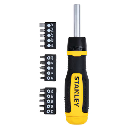 15pc Ratcheting Multi-Bit Screwdriver Set