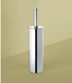 Self Floor Toilet Brush Holder Round - Chrome