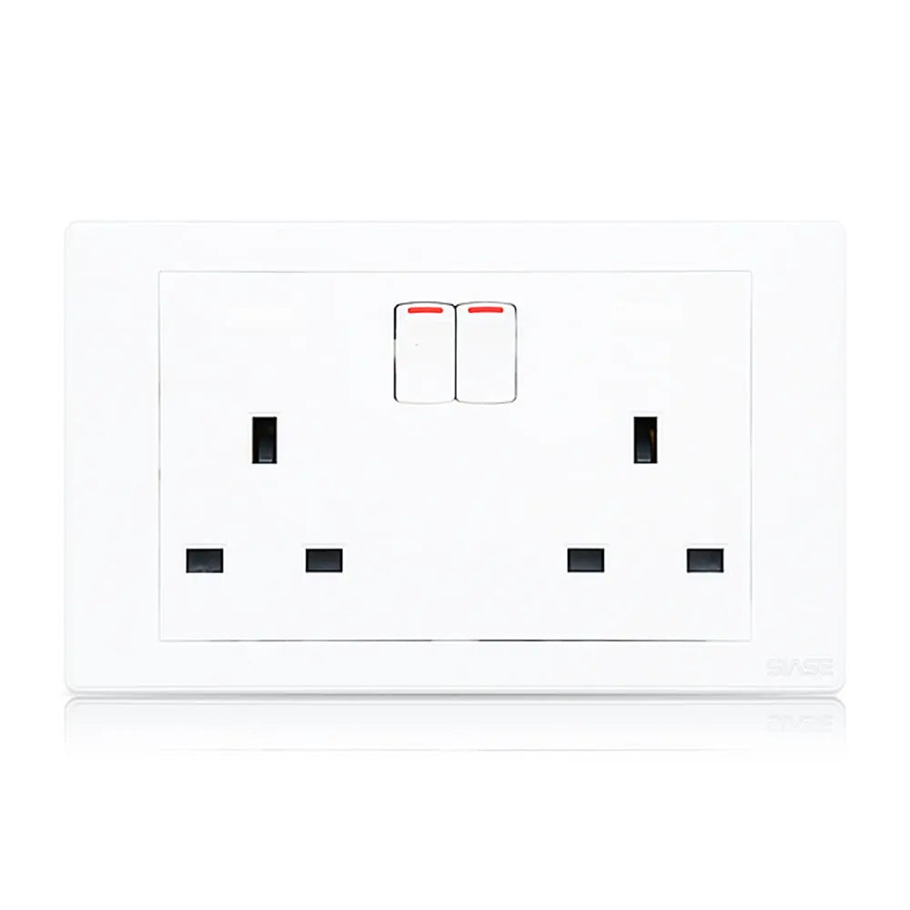 2gang Switched Socket 250v 13a BoB electrical