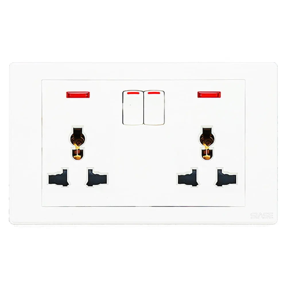 2gang Switched Universal Socket With Indicator 250v BoB electrical