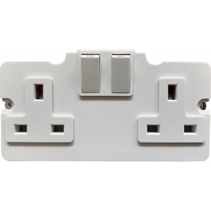MODI 13A Double Switch Socket MD-HWA4005