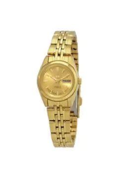 SEIKO 5 Stainless Steel Automatic Gold Dial Ladies Watch