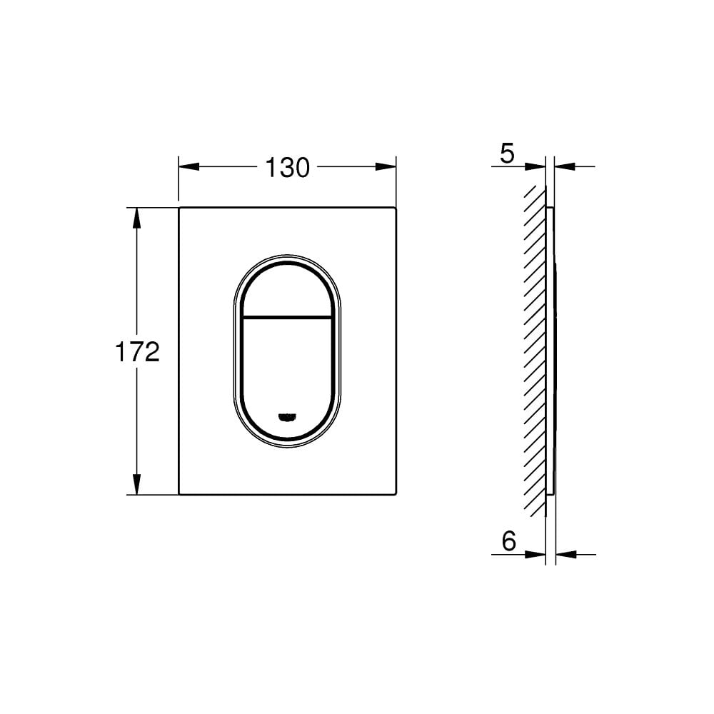 Grohe Arena Cosmopolitan Flush Plate (Select Finish)