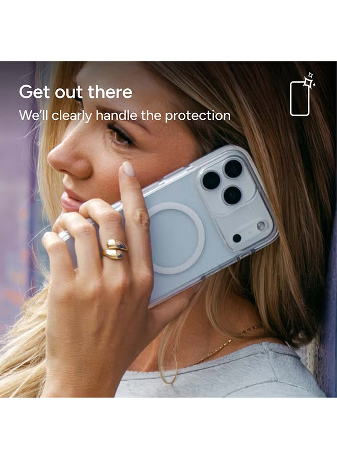 iPhone 17 Pro Max Case – Crystal Palace Snap MagSafe Compatible Clear Cover with Graphene Strength, 13 ft Drop Protection & Anti-Yellowing – Clear