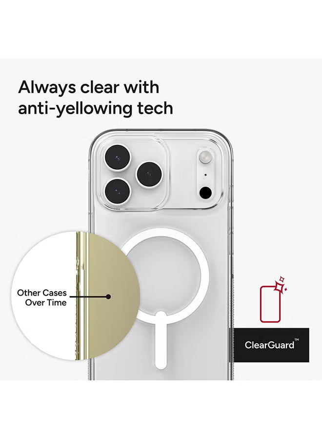 iPhone 17 Pro Max Case – Crystal Palace Snap MagSafe Compatible Clear Cover with Graphene Strength, 13 ft Drop Protection & Anti-Yellowing – Clear