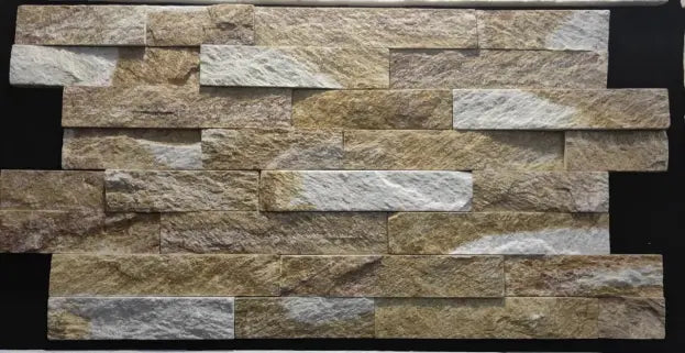 150*600 2cm LXC-649 Natural Golden Quartzite cladding stone (4 lines Z shape) (7,0.63)
