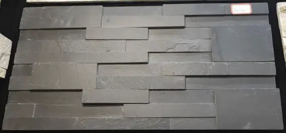 150*600 2cm LXC-S01 Natural Black Slate - Rectangle Shape cladding stone (mix format design) (8,0.72)