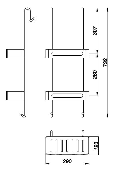 Shower Basket 2-tray