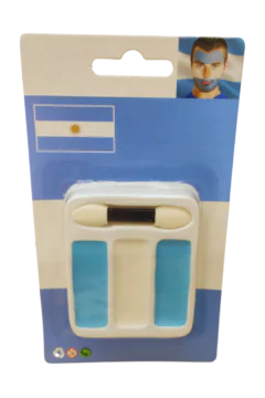 Quick Face Painting Kit with Brush (3 Packets) – Argentina Edition