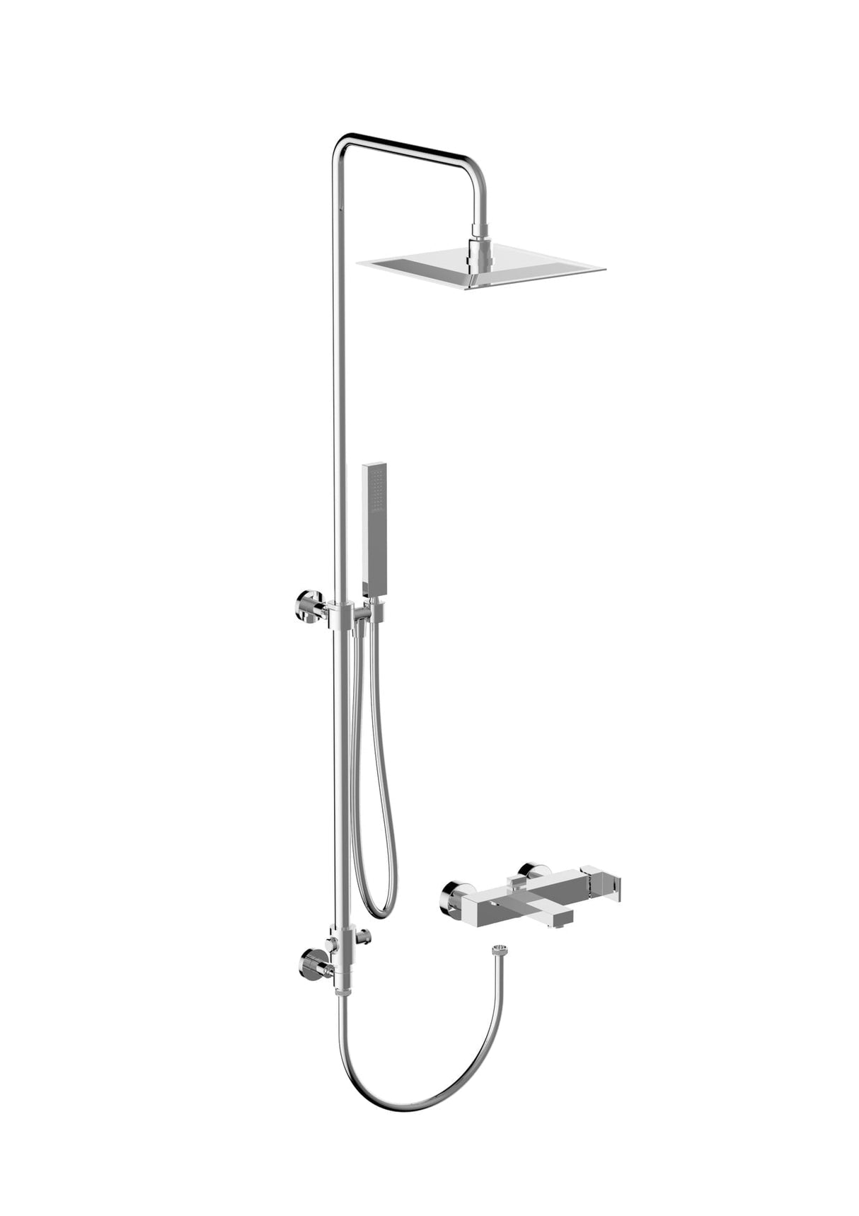 Blog Square Shower Column With Bath Mixer 3 Function (chrome)