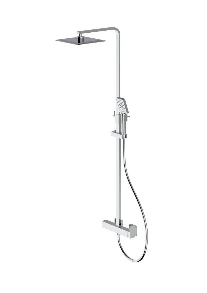 Adjustable Shower Column And Diverter In The Mixer Chrome