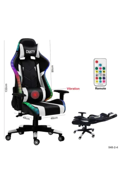 Adjustable Comfortable Luxury RGB Gaming Chair (White)