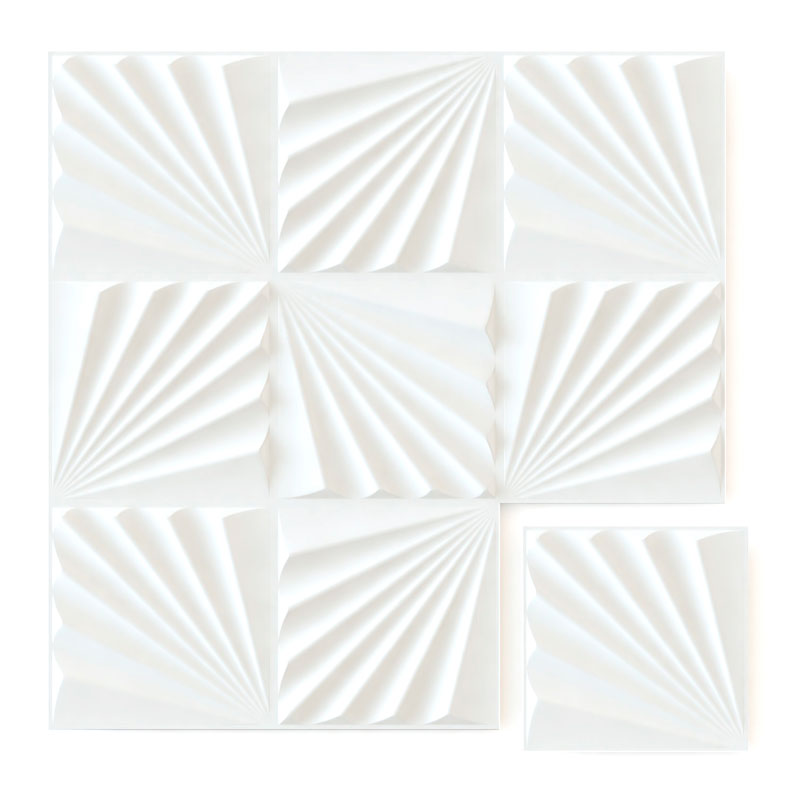 3D PVC Wall Panel – Matt White (D142)