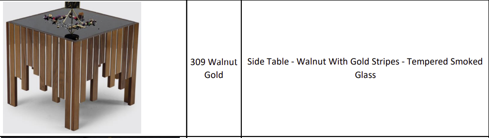 Walnut Gold - Side Table