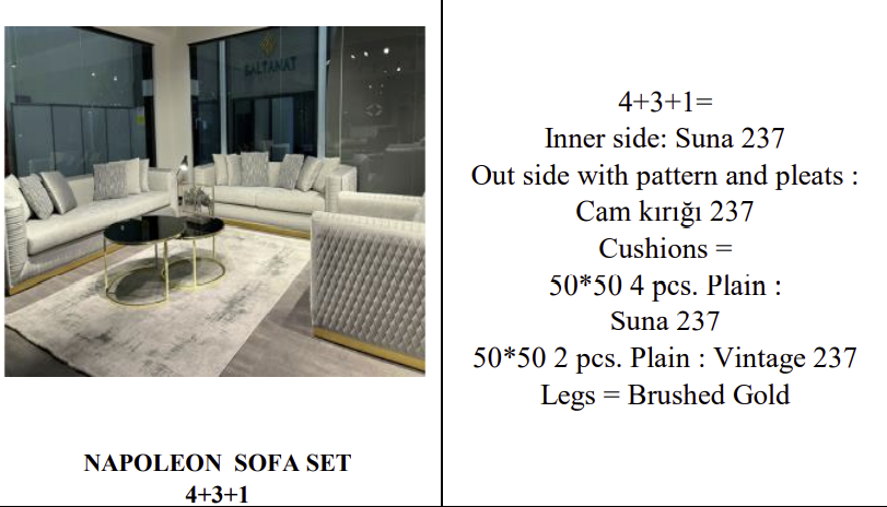 Napoleon Sofa Set