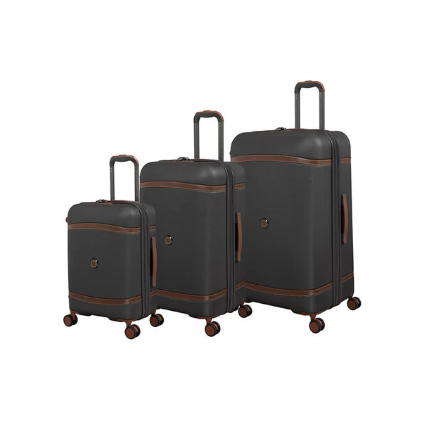 طقم حقائب سفر فاخر من ثلاث قطع - لون القهوة التركية
