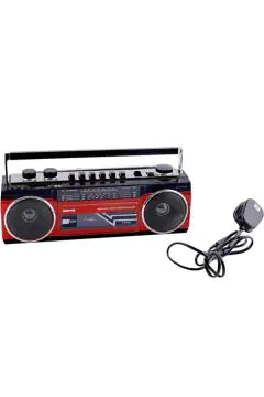 Geepas – Radio Cassette Recorder with Microphone, Speakers, USB, SD, Radio