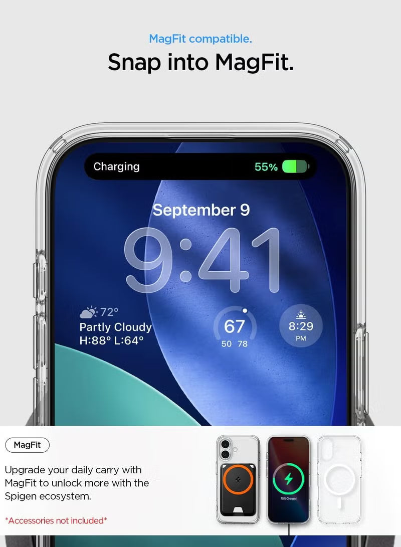 Ultra Hybrid MagFit iPhone 17 Case Cover with MagSafe (2025) - Clear White