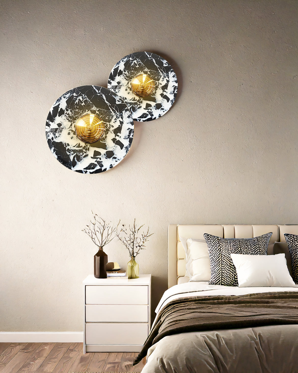 10997-1W Wall Light – Copper & Marble