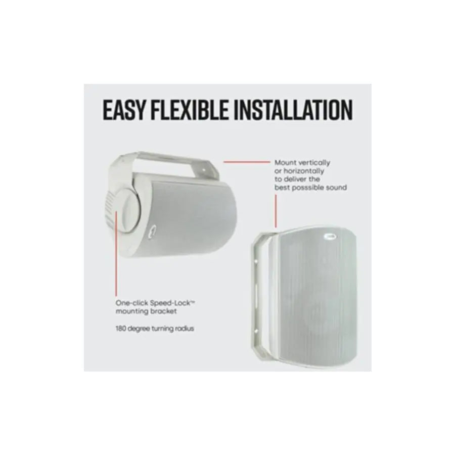POLK All-Weather Outdoor Loudspeakers – Black (Pair)