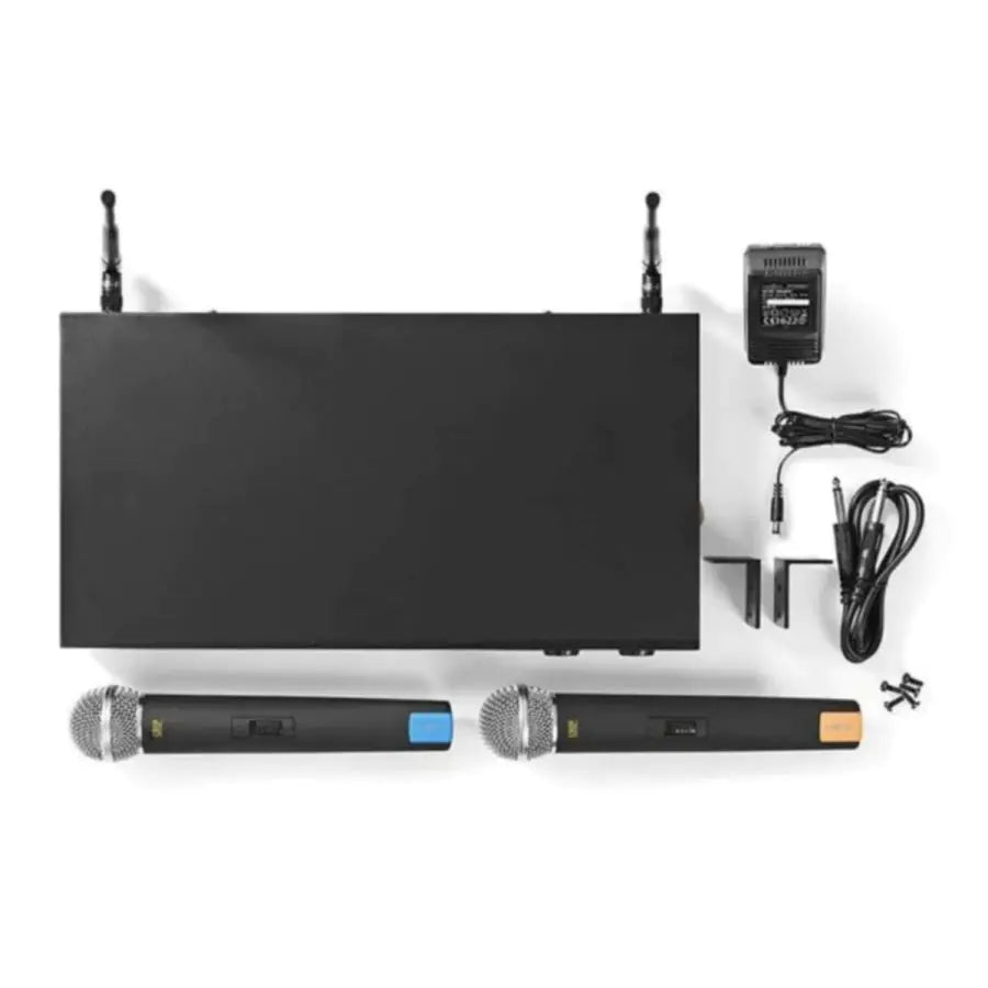 NEDIS Wireless Microphone Set – 16‑Channel, 2 Microphones Included