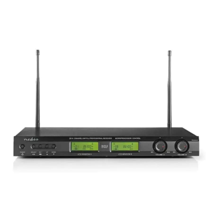 NEDIS Wireless Microphone Set – 16‑Channel, 2 Microphones Included