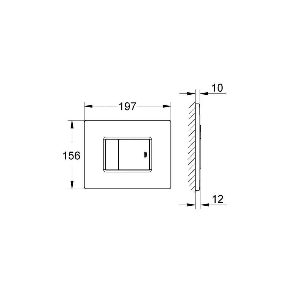 Grohe Skate Cosmopolitan Dual Flush Plate – Stainless Steel