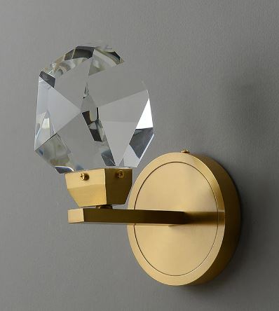 Brass Crystal Wall Sconce 9701