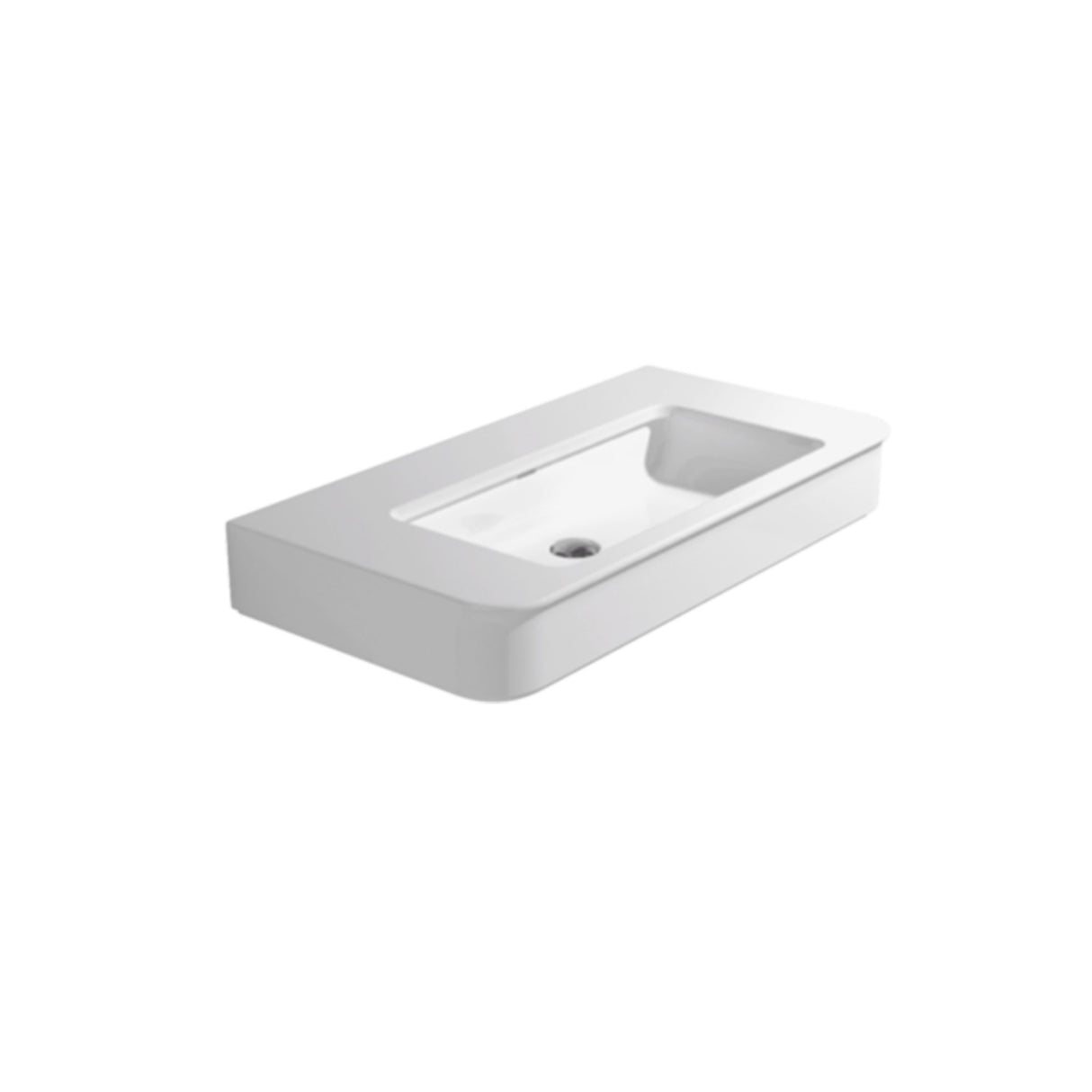 White Glossy Counter Top Wash Basin