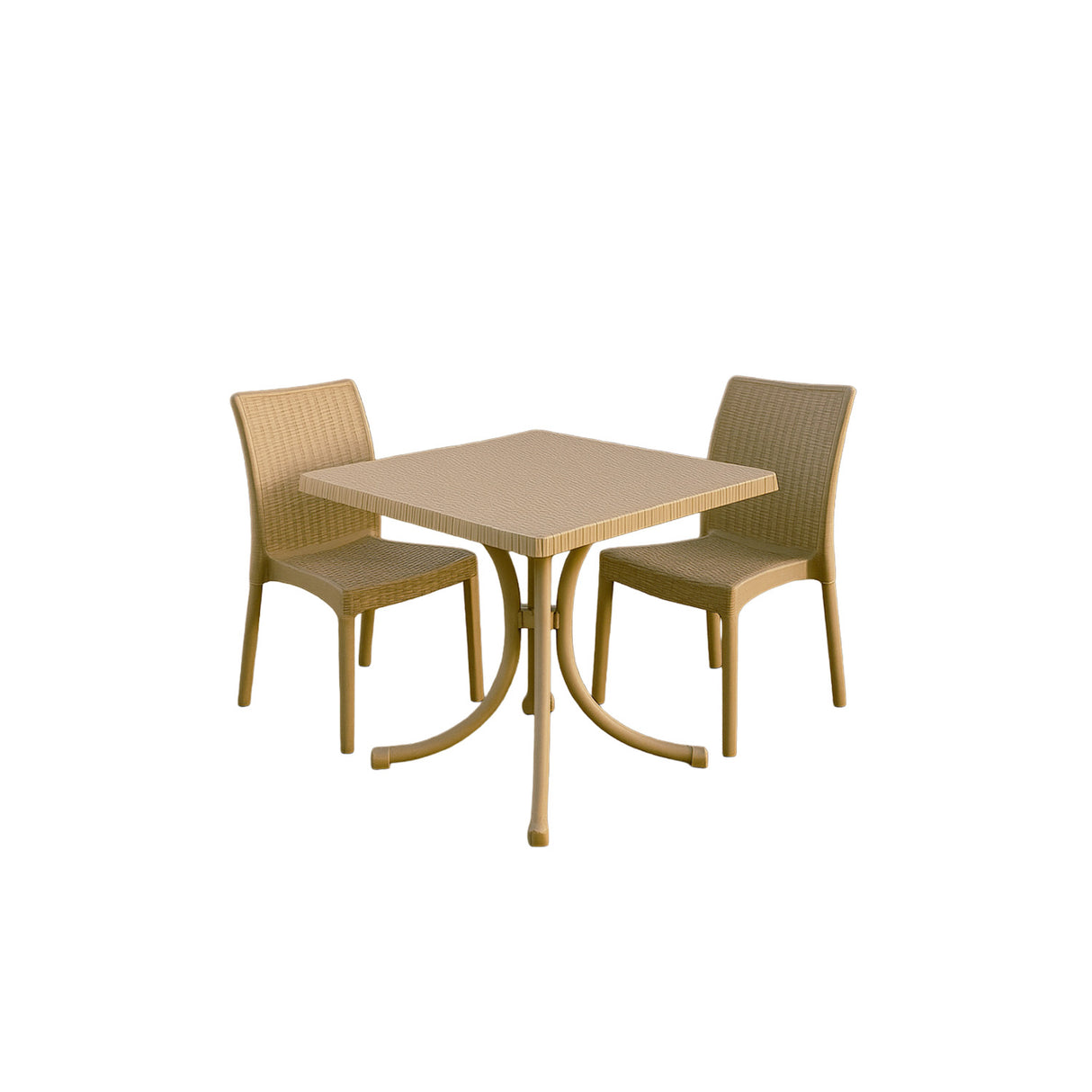2-Seater Outdoor Dining Set(Cappuccino Brown)