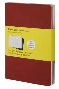 MOLESKINE | Cahiers Pocket Square Notebook Red Set of 3