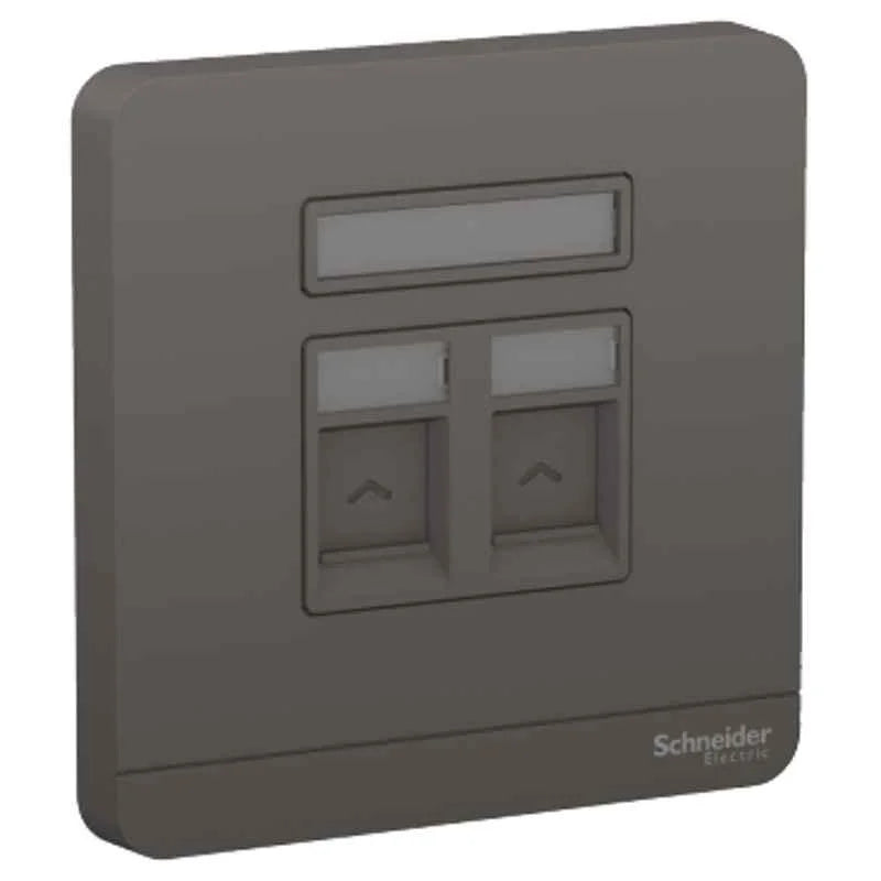 FE316 V5 Black V5-022 Telephone + Data Socket