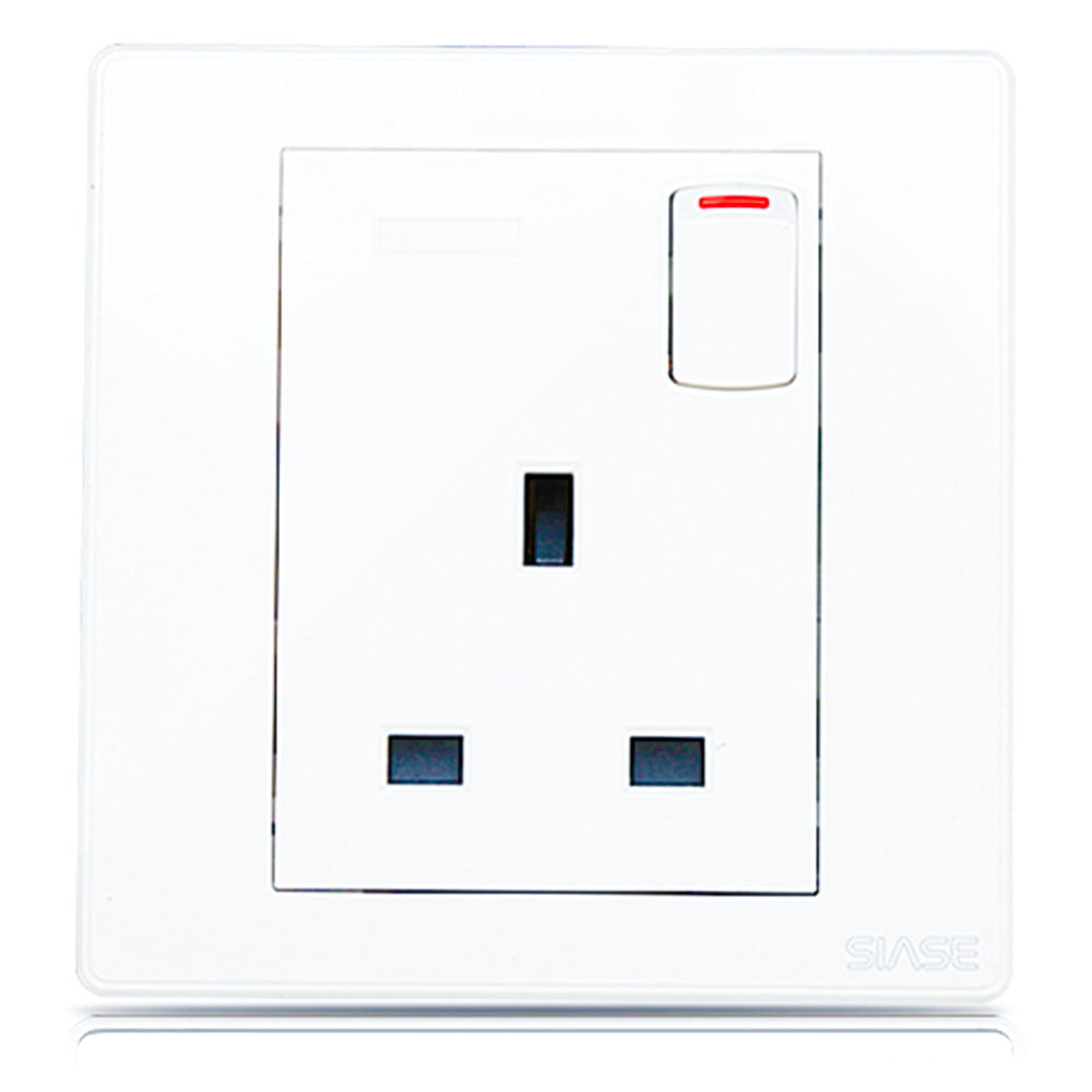 Switched Socket 1gang-13a With Pc Panel And Stainless-steel Support