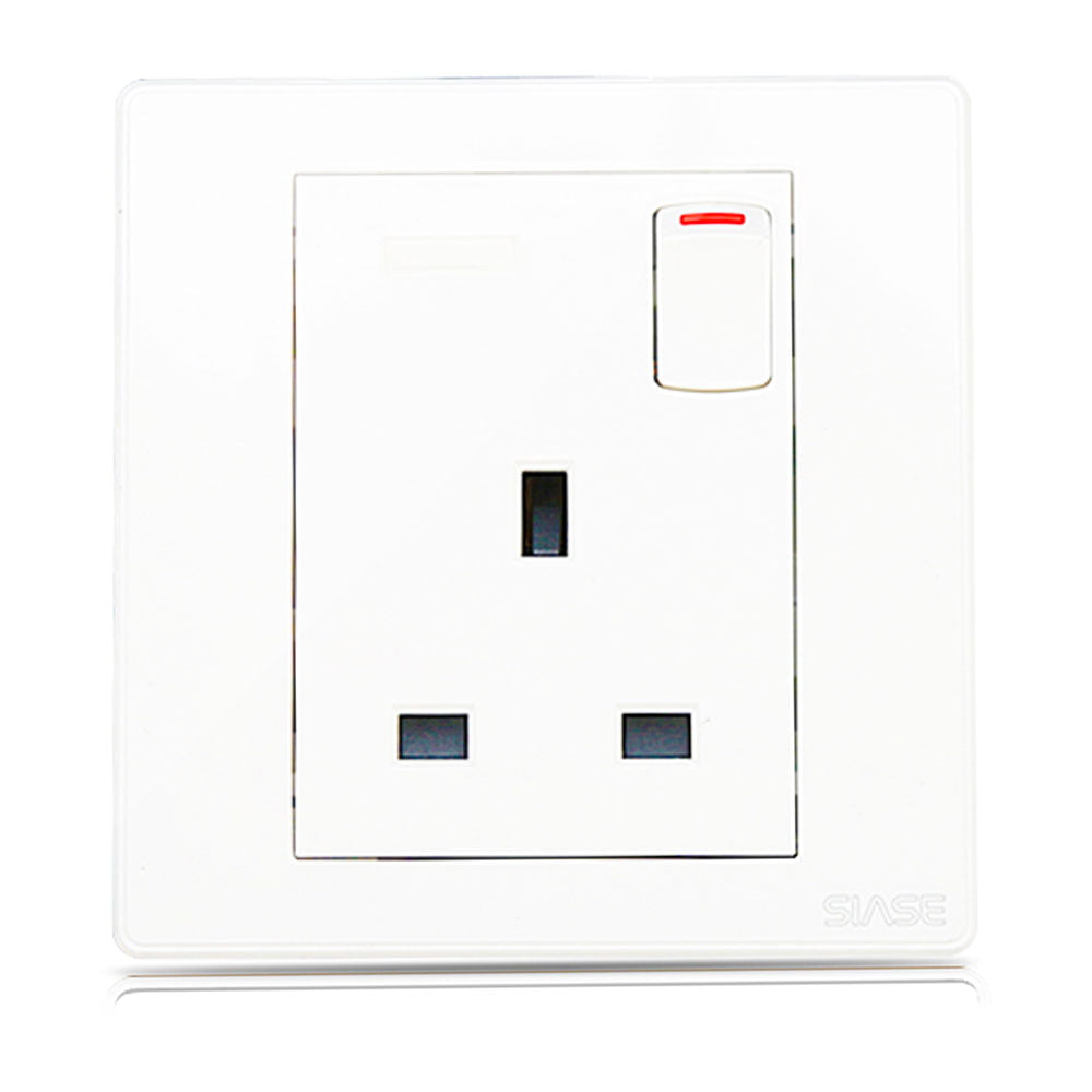 Switched Socket 1gang-13a With Pc Panel And Stainless-steel Support