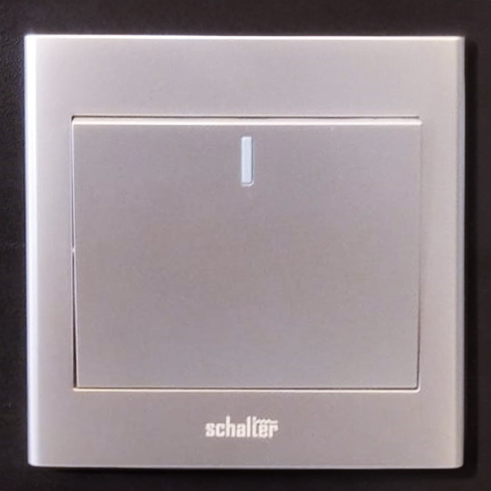 1 Gang 1 Way Switch Silver 250v