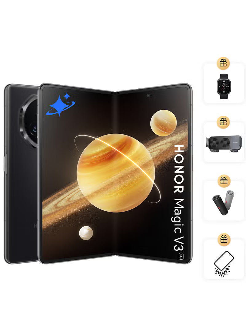 Magic V3 5G Dual SIM Black 12GB RAM 512GB With Free Gifts And Screen Damage Protection - Middle East Version
