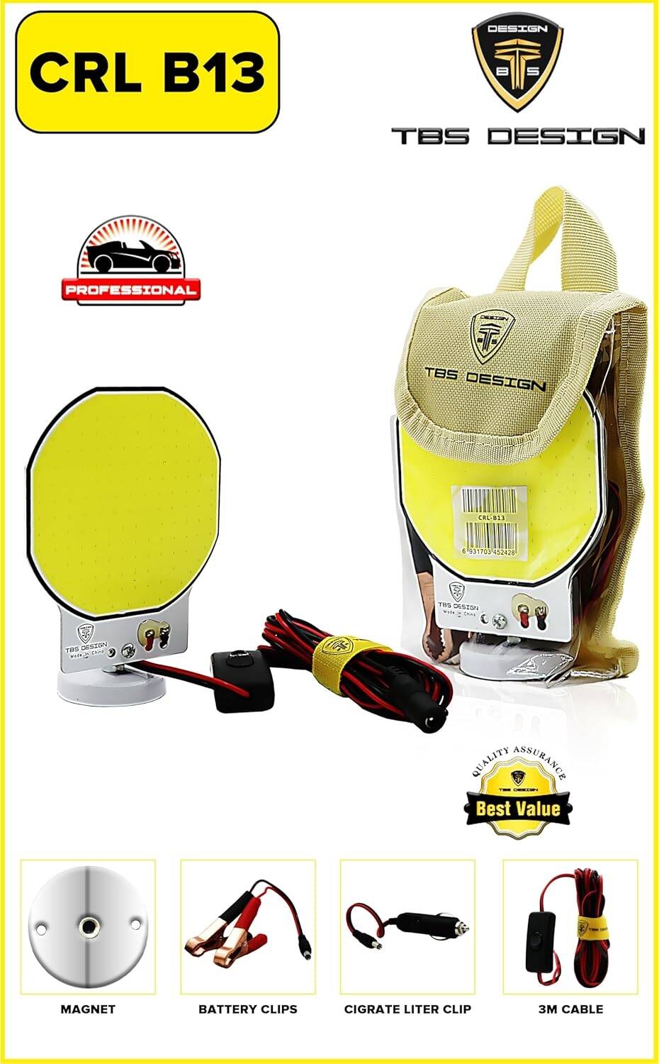 Toby’s CRL-B13 LED Camping Lantern with Magnetic Base